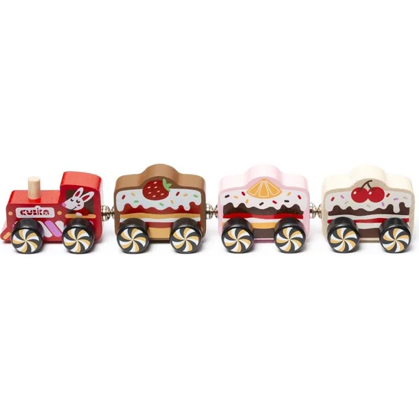 CUBIKA 15382 Train "Cakes" - train en bois avec aimants 4 pièces