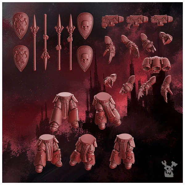 DakkaDakka Store - Crimson Wings - Storm Squad Jump Pack Wings x5