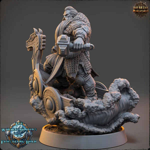 Daybreak Miniatures - The Wintershadows of Frostfang Hold : Baldur Stormstriker [50mm]