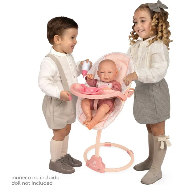 DeCuevas 51574 Chaise haute multifonctionnelle et balançoire pour poupées 3 en 1 Tulipe 2025