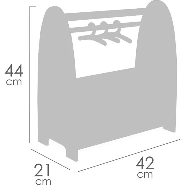 DeCuevas 55874 Portemanteau en bois pour vêtements de poupées Tulipe 2025