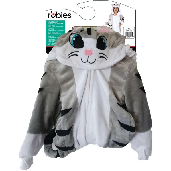 DEGUISEMENT AVEC EFFET SONORE CHAT - TAILLE 3-4 ANS