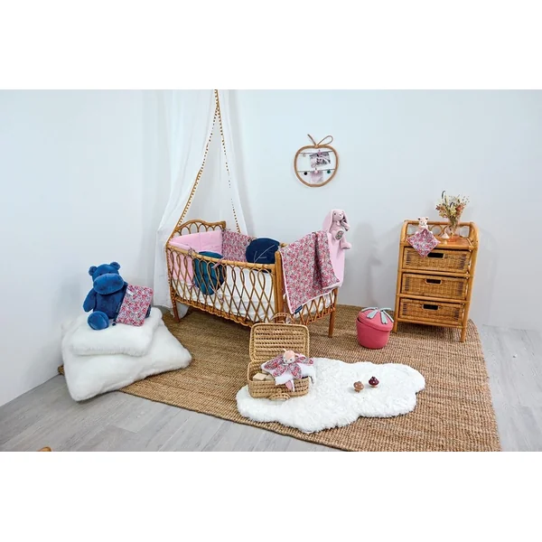 Doudou Couverture en peluche pour enfants Boh'aime 70 x 100 cm rose