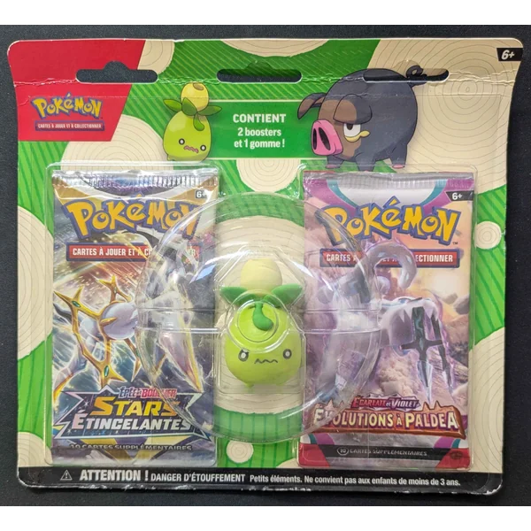 Duopack 2 boosters + Gomme Olivini/Gourmelet (modèle aléatoire)