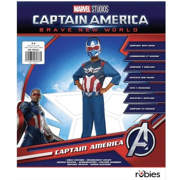 Déguisement Classique Captain America Brave New World 5-6 ans - Rubies