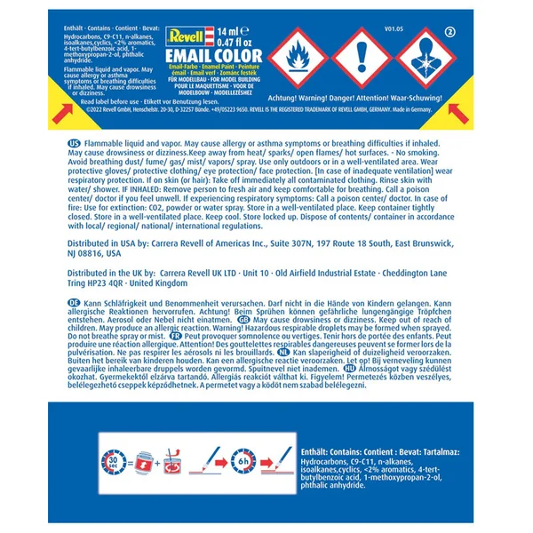 Email Couleur Email Satin "Vert Grisâtre" (RAL 6013) 14ml - Revell