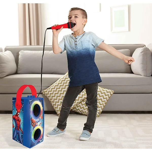 ENCEINTE TENDANCE BLUETOOTH® PORTABLE AVEC MICRO ET EFFETS LUMINEUX SPIDER-MAN