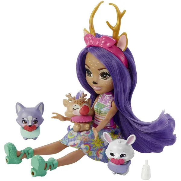 ENCHANTIMALS -MEILLEURS AMIS DES BEBES 15 CM - POUPEE DANESSA DEER ET SPRINI