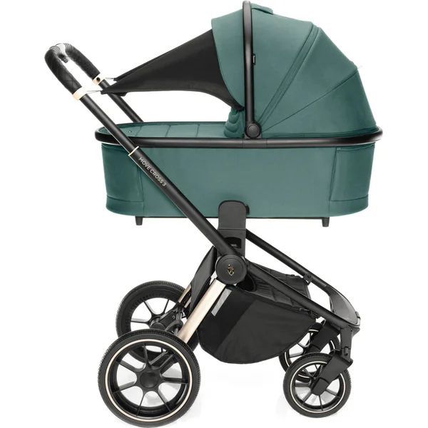 Ensemble Poussette Sportive Move Cross 3 + nacelle XL 3 + adaptateurs, Antique Green/Gold