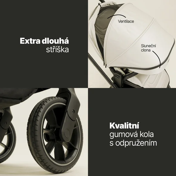 Ensemble poussette sportive Move Cross 5 + nacelle XL 5 + adaptateurs, Toffee Brown