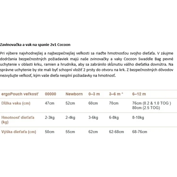 ERGOPOUCH Couverture et sac de couchage 2 en 1 Cocoon Whale 0-3 m, 3-6 kg, 2,5 tog