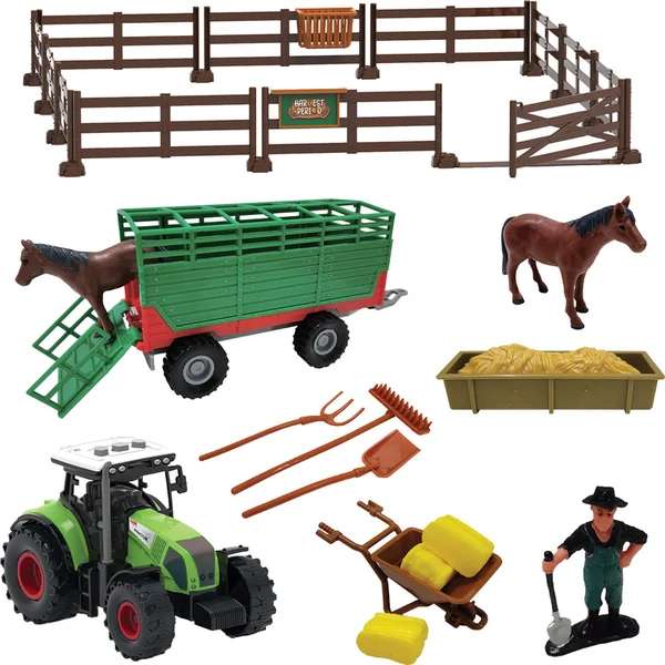 FARM SERVICE - Ensemble de jeu ferme 41 pcs avec lumières et sons