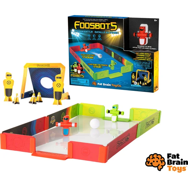 Fat Brain FOOSBOTS STADIUM BATTLE jeu de football robot avec stade set