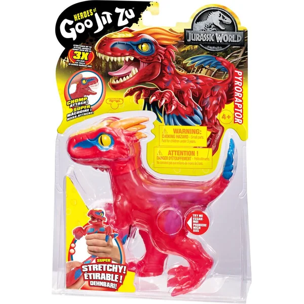 FIGURINE GOO JIT ZU DINO PYRORAPTOR 14 CM JURASSIC WORLD