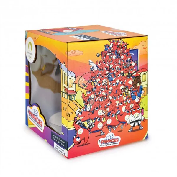 FIGURINE MASCOTTE OLYMPIQUE POSE SURF - JEUX OLYMPIQUES PARIS 2024 - 13 CM