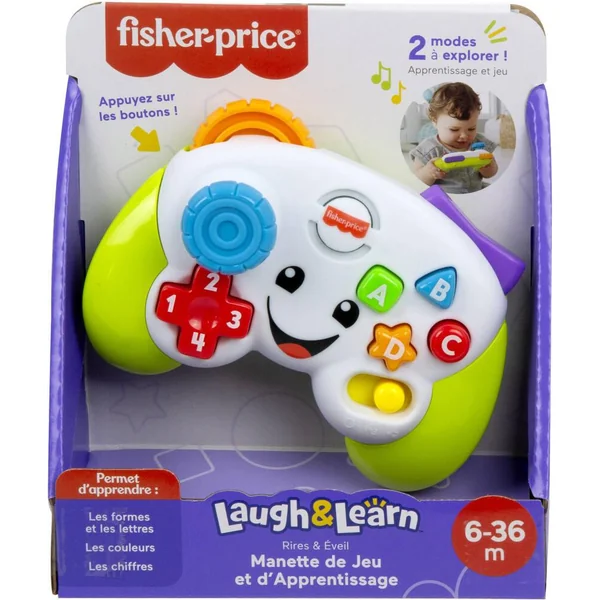 FISHER PRICE - RIRES ET EVEIL® - MANETTE DE JEUX ET D’APPRENTISSAGE - VERTE