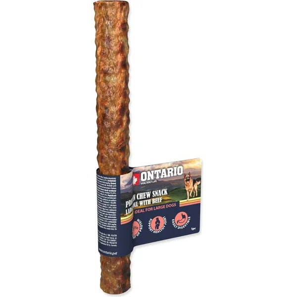 Friandise Ontario Protein bœuf, rouleau à mâcher grand 25,4 cm, Large
