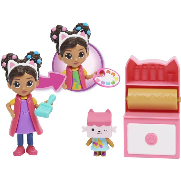 GABBY ET LA MAISON MAGIQUE - PACK 2 FIGURINES ET ACCESSOIRES STUDIO D'ART