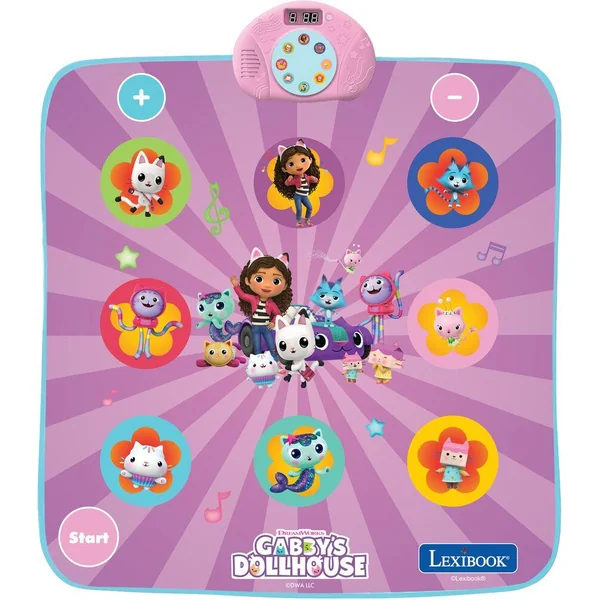 GABBY ET LA MAISON MAGIQUE - TAPIS DE DANSE ELECTRONIQUE, BLUETOOTH ET LUMINEUX AVEC 6 MODES DE JEU