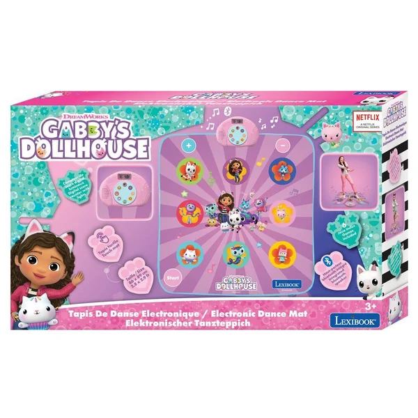 GABBY ET LA MAISON MAGIQUE - TAPIS DE DANSE ELECTRONIQUE, BLUETOOTH ET LUMINEUX AVEC 6 MODES DE JEU