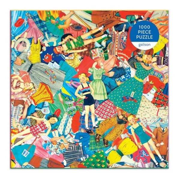 Galison Puzzle Poupées en papier Vintage 1000 pièces