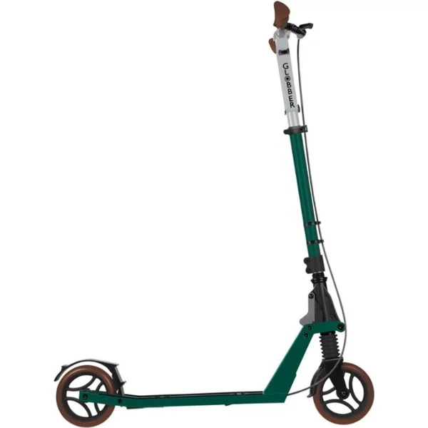 Globber Trottinette One K 165 Deluxe Vintage Green avec suspension avant et frein, capacité 100kg