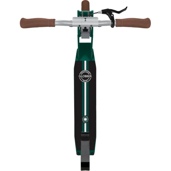 Globber Trottinette One K 165 Deluxe Vintage Green avec suspension avant et frein, capacité 100kg