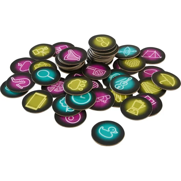 Haba Jeu de société Let's Chat NEON Pantomime et sons ROSE