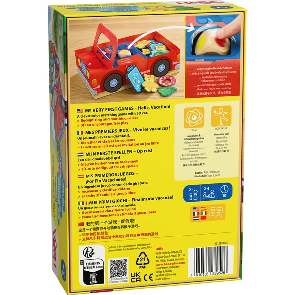 Haba Mes premiers jeux En route pour les vacances à partir de 2 ans