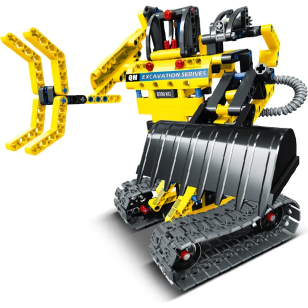 iM.Master Kit de construction pelleteuse robot 2 en 1 31x14x16 cm