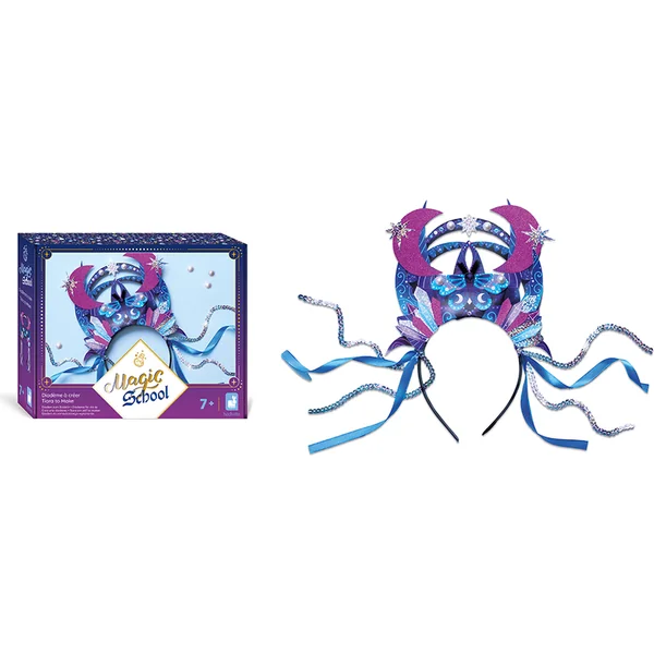 Janod Atelier Kit Créatif DIY Fabrique ta propre Couronne Diadème École Magique