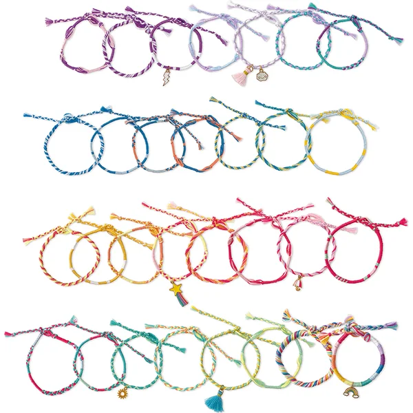 Janod Atelier Kit créatif Fabrication de bijoux Bracelets arc-en-ciel 30 pcs