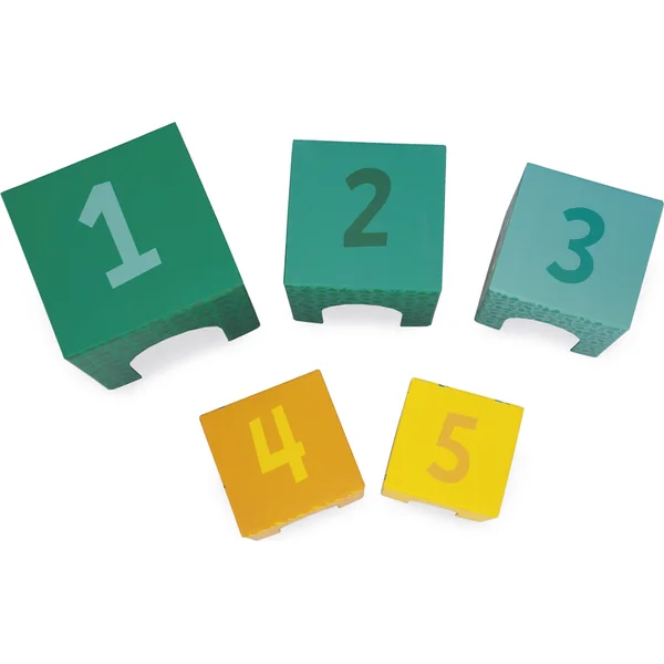 Janod Tropik Pyramide à empiler en carton avec animaux en bois