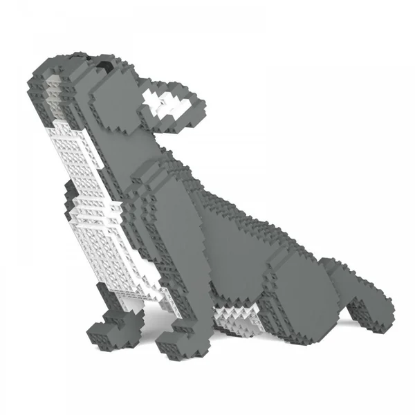 JEKCA BLOCS DE CONSTRUCTION -CHIEN BOULEDOGUE FRANCAIS QUI FAIT DU YOGA BLEU