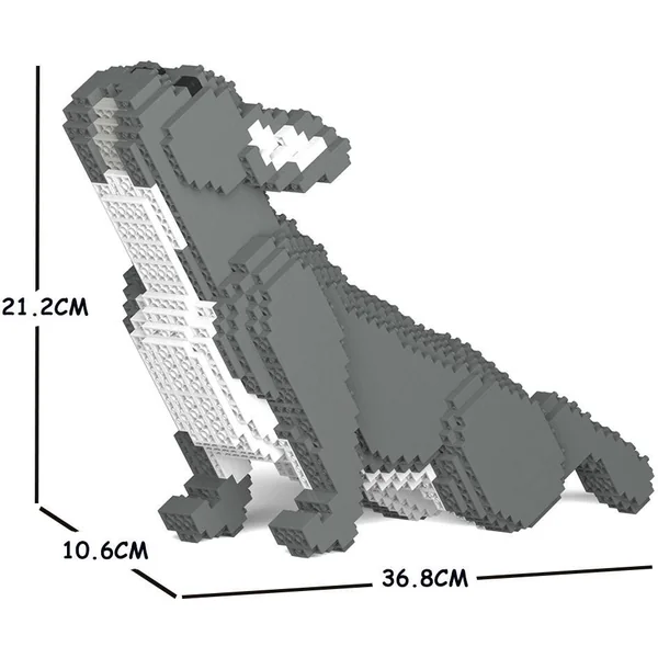 JEKCA BLOCS DE CONSTRUCTION -CHIEN BOULEDOGUE FRANCAIS QUI FAIT DU YOGA BLEU