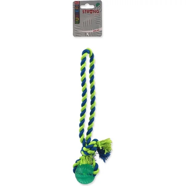 Jouet Dog Fantasy DENTAL MINT balle à lancer avec corde verte 5x30cm