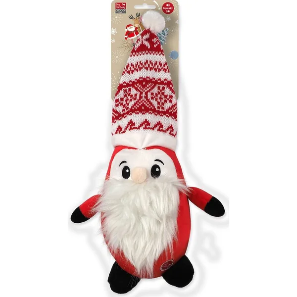 Jouet Dog Fantasy Winter Tale Santa avec bonnet, qui couine 40cm