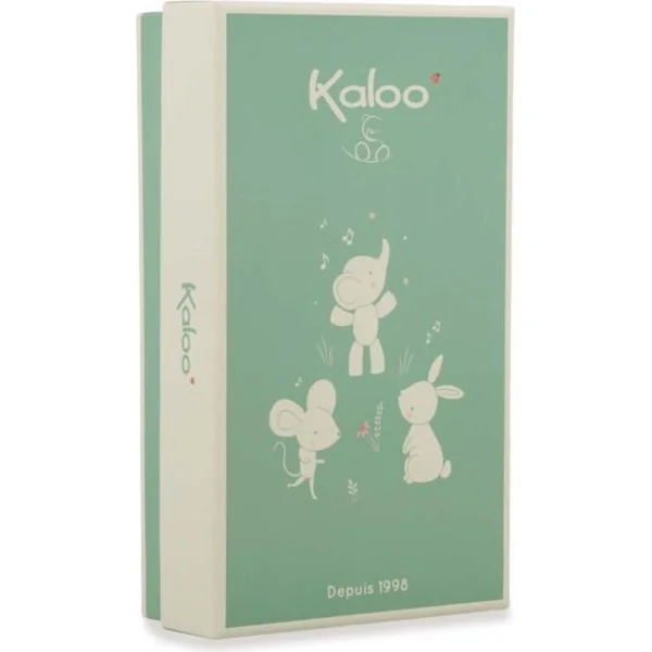 Kaloo Petit Chansons Coffret cadeau pour bébé Bracelet et chaussons avec grelot Éléphant