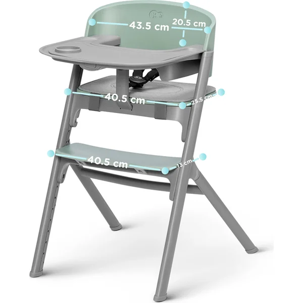 KINDERKRAFT SELECT Ensemble chaise haute Livy Aster Pink + transat Calmee, Premium