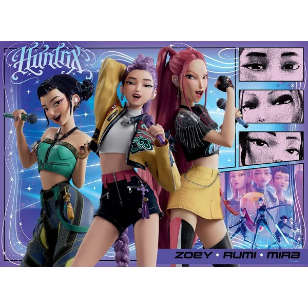 KPOP DEMON HUNTERS -PUZZLE 100 P XXL - FANS HEUREUX, HONMOON HEUREUX