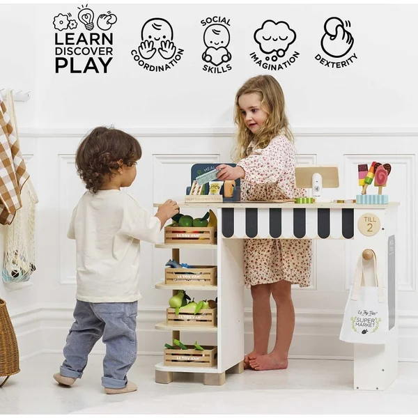 Le Toy Van Stand de vente avec caisse enregistreuse et accessoires