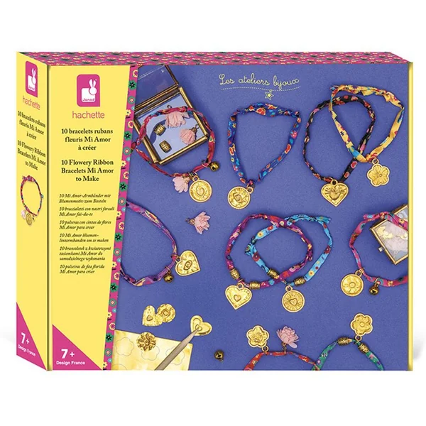 Les Ateliers du Calme : 10 Bracelets rubans fleuris Mi Amor à Créer - Janod