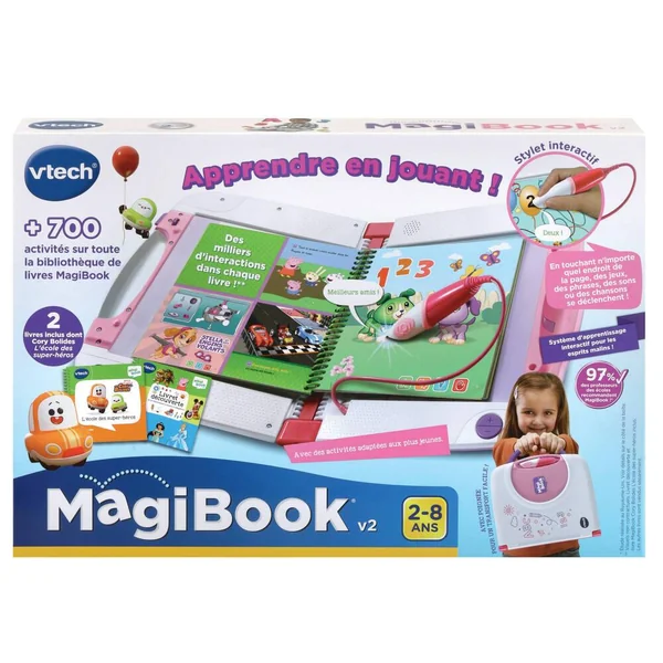 LIVRE MAGIBOOK V2 STARTER PACK ROSE + LIVRE CORY BOLIDES ROSE
