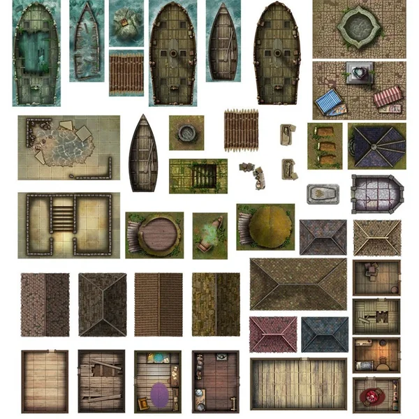 Livre plateau de jeu : Box of Adventure: RPG Maps & Tokens - 2. Coast of Dread