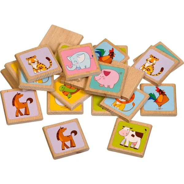 Lucy & Leo 133 Animaux - jeu de mémoire en bois pour enfants 24 cartes