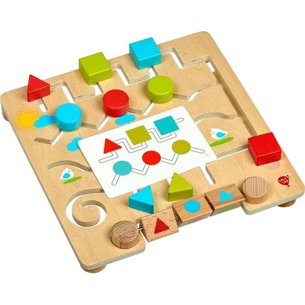 Lucy & Leo 209 Formes géométriques avec modèles - labyrinthe en bois