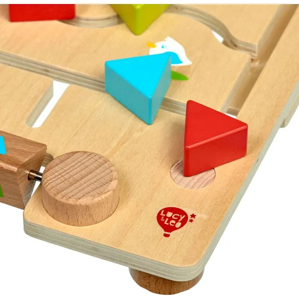 Lucy & Leo 209 Formes géométriques avec modèles - labyrinthe en bois