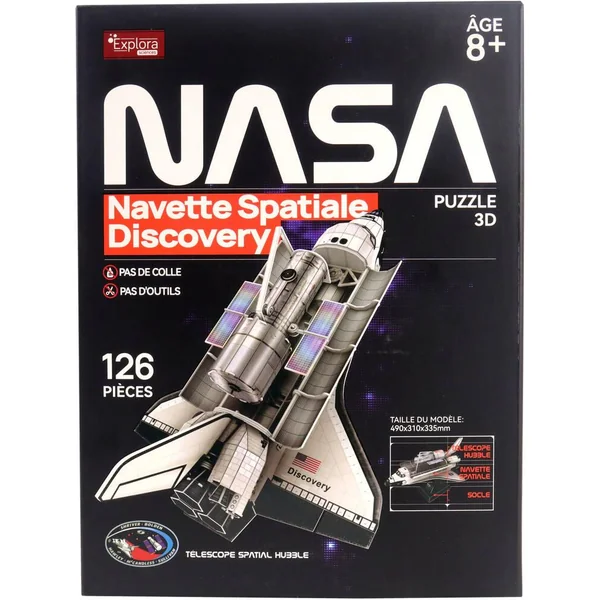 MAQUETTE 3D NASA - NAVETTE SPATIALE DISCOVERY - LONGUEUR 49 CM - 126 PIECES