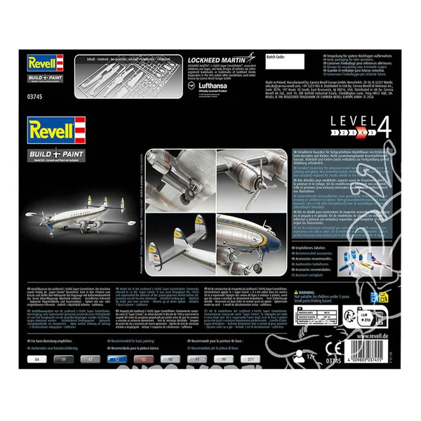 Maquette Avion Lockheed L-1049G Super Constellation Lufthansa Echelle 1:144 Level 4 - Revell