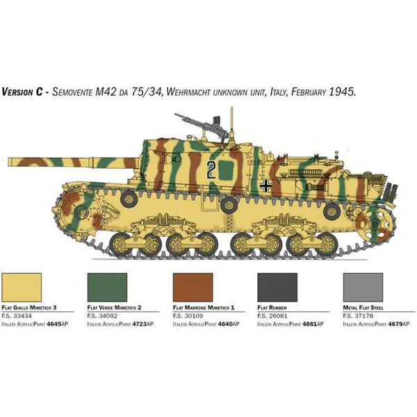 Maquette militaire 6759 - Semovente M42 da 75/34 Édition Améliorée (1:35)